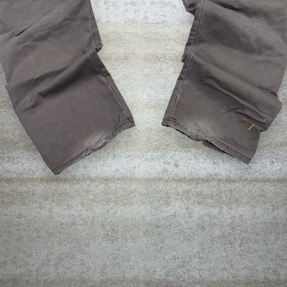 Vintage Y2K Dickies Carpenter Pants 36x30 Baggy Wide Chocolate Canvas Dungarees - Picture 5 of 7
